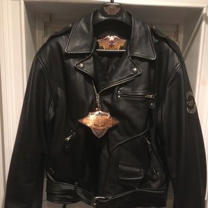90’s HARLEY DAVIDSON Embossed Eagle Leather Jacket
